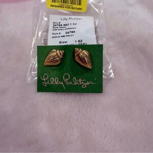 Lilly Pulitzer Gold Shell Earrings